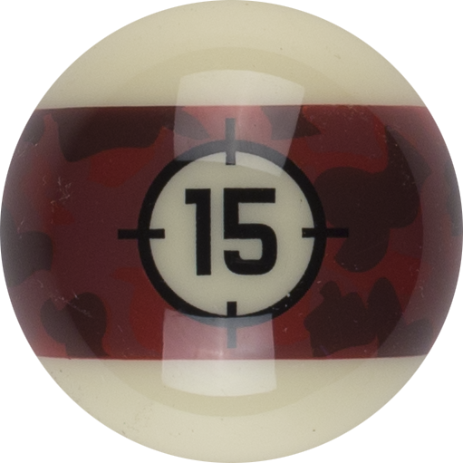 Aramith Camouflage Replacement Ball – #15 | Golden Break Billiards